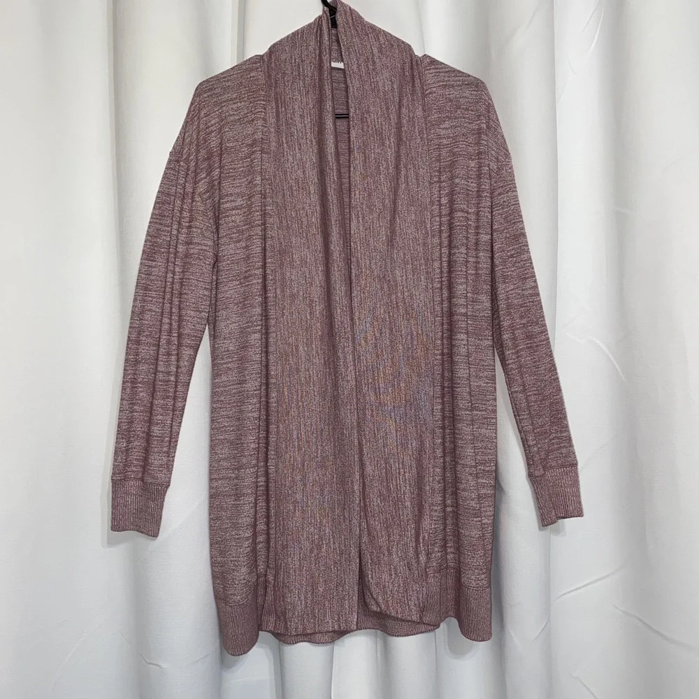 GAP Women's Open Front Cardigan Sweater Size Medium‎ Rosetta Pink Knit Cotton